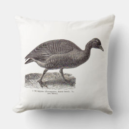 Almofada antigo ganso selvagem da impressão aviária alemã
