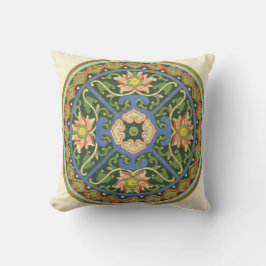 Almofada Antigo Padrão Chinês de Cloisonné: Jade Verde