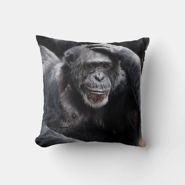Almofada Antigo travesseiro decorativo Chimpanzé (Frente)