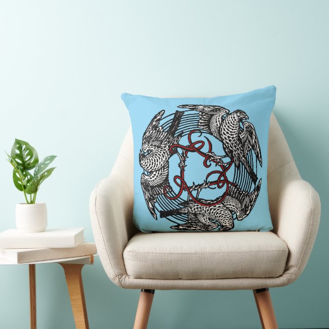 Almofada Antiguidade: Três Hawks William de Morgan (Cadeira)