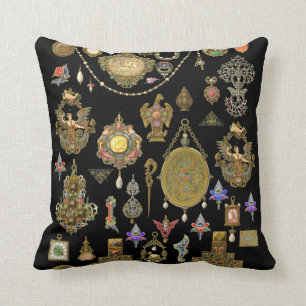 Almofada Antiquado vitoriano, nouveau e arte joalharia deco