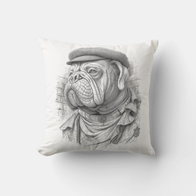 Almofada Antique Marble Bulldog Minister Guest Towel (Frente)