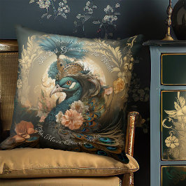 Almofada Antropomórfico Victorian Vintage Peacock
