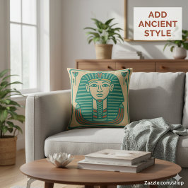 Almofada Anubis e Papyrus Arte Egípcia Sagrada