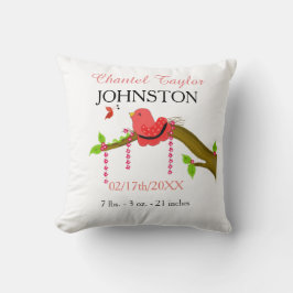 Almofada Anúncio de Nascimento do Bebê do Bebê