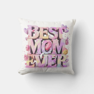 Almofada *~ AP72 Dia-Mãe MELHOR MÃE NUNCA Cora Floral