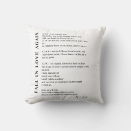 Almofada Apaixonem-se de novo poema poesia arte