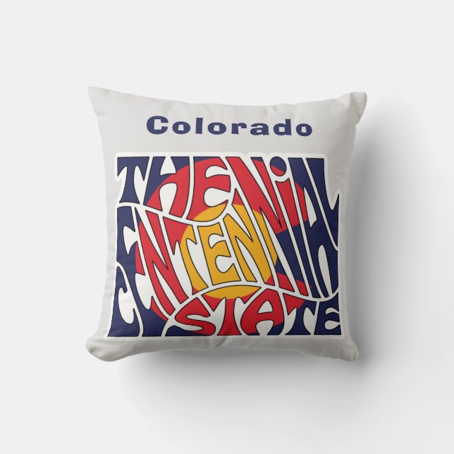 Almofada Apelido Word Art do Colorado (Frente)