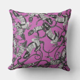 Almofada apenas lagartos rosa