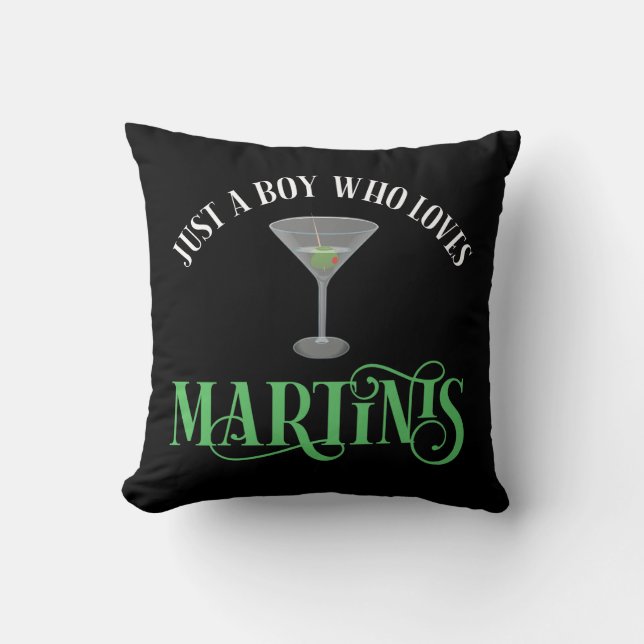 Almofada Apenas um garoto que ama Martinis (Frente)