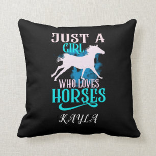 ALMOFADA "APENAS UMA GAROTA QUE AMA CAVALOS" PERSONALIZADO