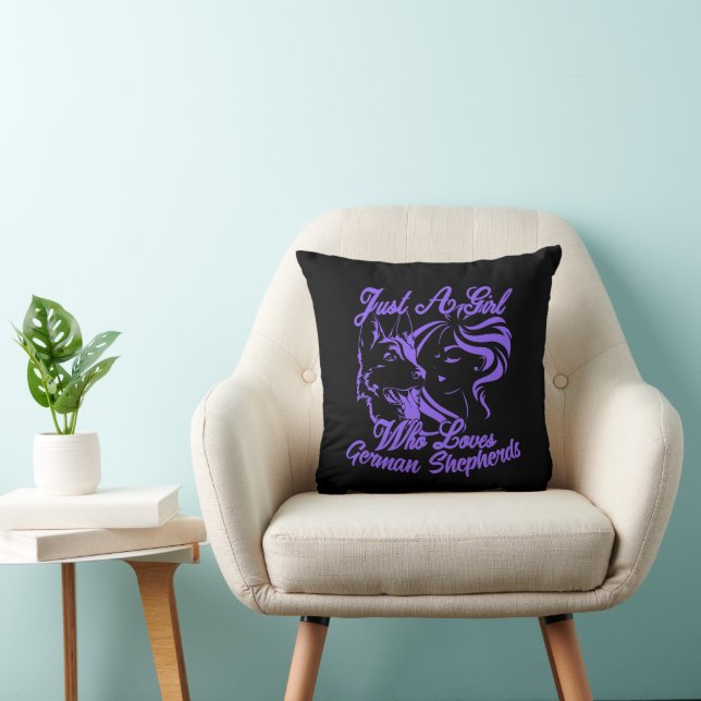 Almofada Apenas uma garota que ama German shepherd (Cadeira)