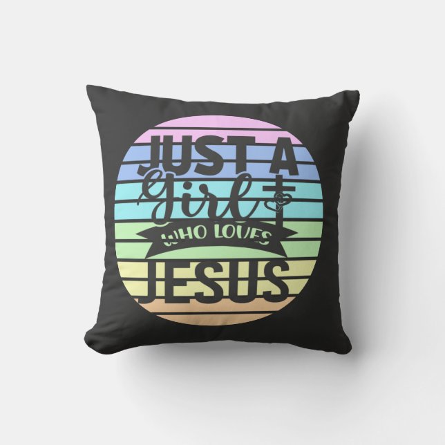 Almofada Apenas uma garota que ama Jesus (Frente)