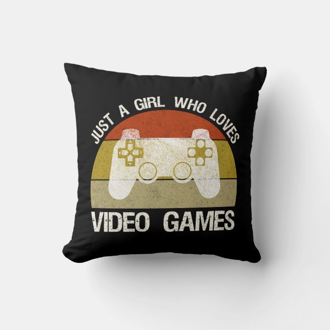 Almofada Apenas Uma Garota Que Ama Video Games (Frente)