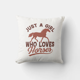 Almofada Apenas Uma Menina Que Ama Cavalos