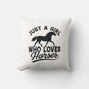 Almofada Apenas Uma Menina Que Ama Cavalos