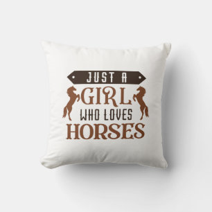 Almofada Apenas Uma Menina Que Ama Cavalos