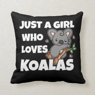 Almofada Apenas Uma Menina Que Ama O Costume Do Urso Koalas