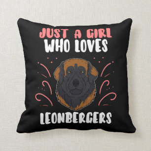 Almofada Apenas Uma Menina Que Ama O Jogo Leonberger Dog Gi