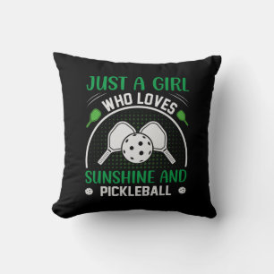 Almofada Apenas Uma Menina Que Ama O Sol E A Pickleball