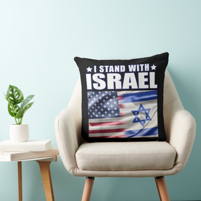 Almofada Apoio a Israel Eu Fico com Israel  (Cadeira)