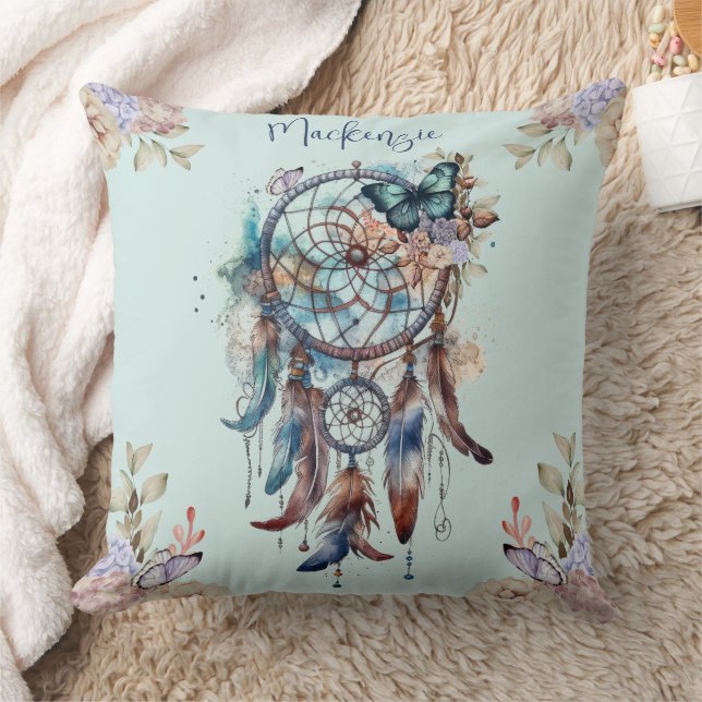 Almofada Apoio de Capa de Boho Sonho Personalizado Nome (Cobertor)