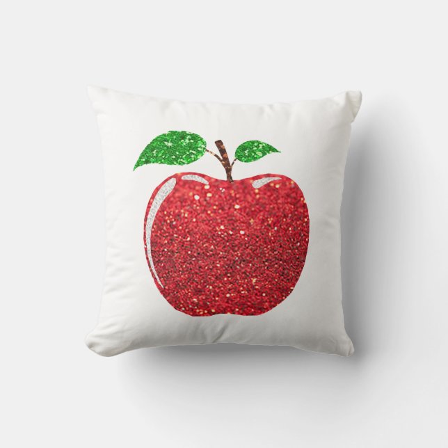 Almofada Apple Faux Red Glitter (Frente)