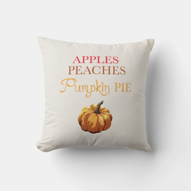 Almofada Apple Peaches Pumpkin Pie Travesseiro decorativo (Frente)