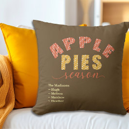 Almofada Apple Pies Season Vibes Personalize Name