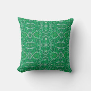 Almofada Apple Stripe Bohemian Boho Arabesque Padrão Verde