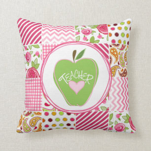 Almofada Apple & travesseiro verdes do professor de
