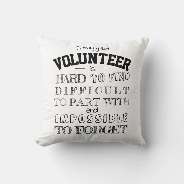 Almofada Apreciação do Voluntário Obrigado Escrito do prese (Frente)