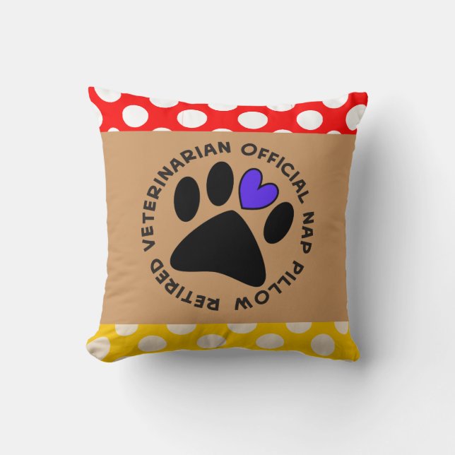 Almofada Apreciação veterinária aposentada (Frente)