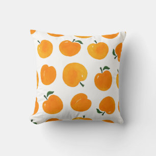 Almofada Apricots Watercolor White Background Vintage