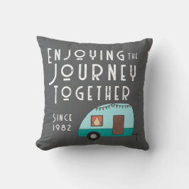 Almofada Aproveitando a jornada juntos da Cinza retrorrefle
