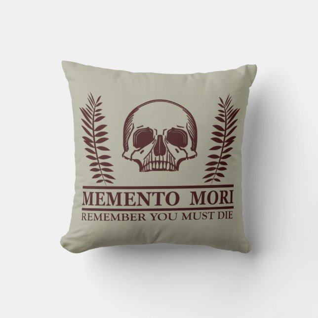 Almofada Aproveite o Dia Memento Mori caveira (Frente)