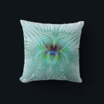 Almofada Aqua and Blue Modern Butterfly Cushion<br><div class="desc">A interpretation of a modern butterfly,  blue and aqua,  with translucent details.  Delicate and pretty.</div>