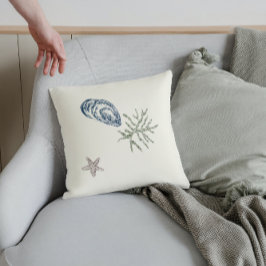 Almofada Aqua antiga vida marítima costeira de algas marinh