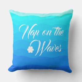 Almofada aqua azul tropical de verão aqua