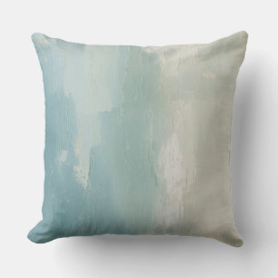 Almofada Aqua Blue Sea Green Teal Beige Watercolor Impressã