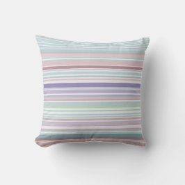 Almofada Aqua, Blush and Lavender Stripes