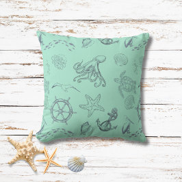 Almofada Aqua Coastal Sea Life