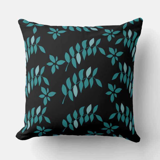 Almofada Aqua e a selva tropical negra (Frente)