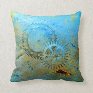 Almofada Aqua Gears Steampunk Travesseiro