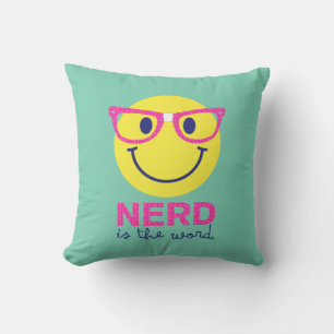 Almofada Aqua Teal Kids Engraçado Nerd é o Travesseiro da