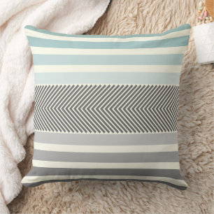 Almofada Aqua Yellow Cinza Arrow Reversible Herringbone
