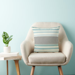 Almofada Aqua Yellow Cinza Arrow Reversible Herringbone