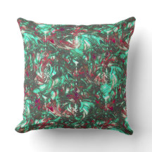 Aquamarina e vermelha, suja de preto torto