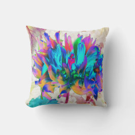 Almofada Aquarela Atormentada Rainbow Cactus Dahlia