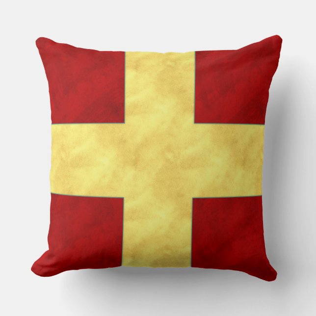 Almofada Aquarela #Bandeira Sinal Náutico Marítimo | NB API (Frente)